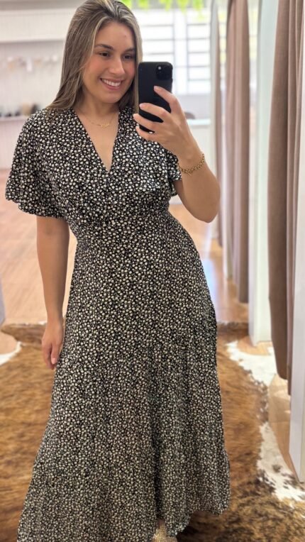 VESTIDO FLORAL MANGA